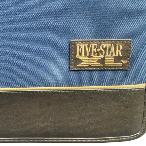 Mead Five Star XL Zipper Binder Organizer Notebook Blue Brown 12x14 Vintage Y2K - Picture 4 of 12